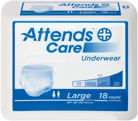 Attends Healthcare Products Unisex Adult Absorbent Underwear Attends® Care Pull On with Tear Away Seams Large Disposable Moderate Absorbency - M-1028711-1112 - Case of 100