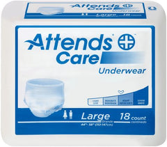 Attends Healthcare Products Unisex Adult Absorbent Underwear Attends® Care Pull On with Tear Away Seams Large Disposable Moderate Absorbency - M-1028711-3328 - Bag of 25