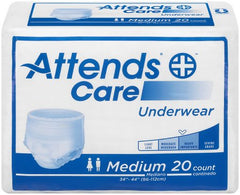 Attends Healthcare Products Unisex Adult Absorbent Underwear Attends® Care Pull On with Tear Away Seams Medium Disposable Moderate Absorbency - M-1028712-3066 - Bag of 25