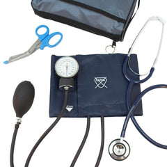 American Diagnostic Corp Aneroid Sphygmomanometer Combo Kit Combo Kit Size 11 Nylon Cuff 21 Inch Stethoscope Tube Dual Head Stethoscope