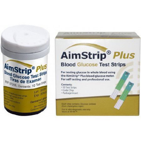 Germaine Laboratories Inc Blood Glucose Test Strips AimStrip® Plus 50 Strips per Box For AimStrip® Plus Blood Glucose Meter