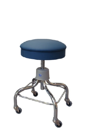 Pedigo Products Exam Stool Screw Shaft 2 Inch Double Ball Bearing Casters Columbia Blue