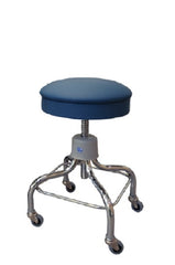 Pedigo Products Exam Stool Screw Shaft 2 Inch Double Ball Bearing Casters Columbia Blue