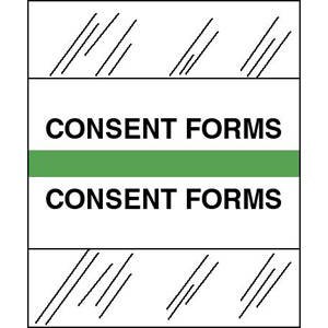 Tabbies Index Tab 1/2 X 1-1/4 Inch Consent Forms