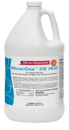 Micro Scientific Industries Glutaraldehyde High-Level Disinfectant Micro-Cide™ 28 Activation Required Liquid 1 gal. Jug Max 28 Day Reuse - M-1029840-4795 - Case of 4