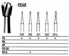 Miltex Bur Miltex® Carbide Pear - M-1030097-1871 - Pack of 10