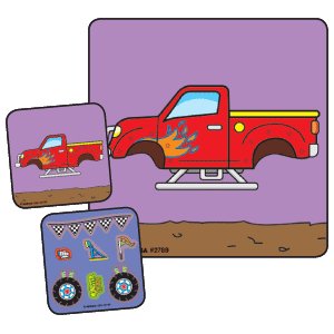 Medibadge Make-A-Sticker™ 90 per Unit Monster Truck Make - A - Sticker , Assorted Sticker