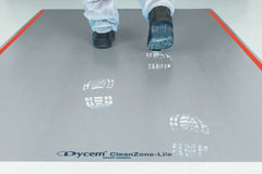Fabrication Enterprises Contamination Control Mat Dycem® CleanZone-Lite 2 X 4 Foot Gray Polymeric Compounds - M-1030515-1840 - Each