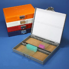 Globe Scientific Slide Storage Box Globe® Scientific Blue ABS Plastic / Cork 100 Slide Capacity