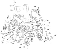 Drive Medical Caster Axle Bolt - M-1031606-3091 - Each