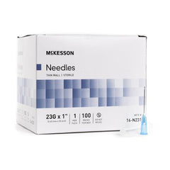 Hypodermic Needle McKesson Without Safety 23 Gauge 1 Inch Length - M-1031794-3563 - Box of 100