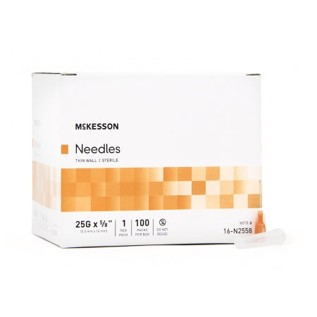 Hypodermic Needle McKesson Without Safety 25 Gauge 5/8 Inch Length - M-1031797-2921 - Case of 1000