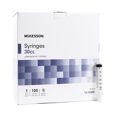 General Purpose Syringe McKesson 30 mL Blister Pack Luer Lock Tip Without Safety - M-1031803-2716 - Case of 600