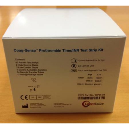 Coagusense Test Kit Coag-Sense® Blood Coagulation Test Prothrombin Time Test (PT/INR) Whole Blood Sample 50 Tests