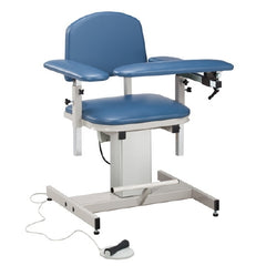 Clinton Industries Blood Drawing Chair Power Series Padded Flip Up Arm Warm Gray