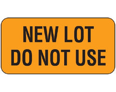 Shamrock Scientific Pre-Printed Label Shamrock Safety Data Orange Matte Coldstick NEW LOT / DO NOT USE Black Alert Label 3/4 X 1-1/2 Inch - M-1032638-2307 - Roll of 1