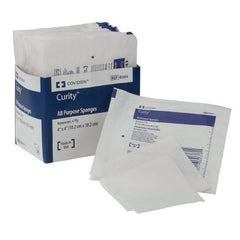 Cardinal OB Sponge Curity™ Cotton 2-Ply 4 X 4 Inch Square NonSterile