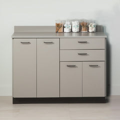 Clinton Industries Base Cabinet Quick Care Floor Standing Laminate 2 Drawers 2 Shelves