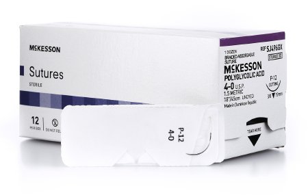 Suture with Needle McKesson Absorbable Uncoated Undyed Suture Braided ...