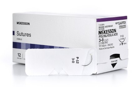 Suture with Needle McKesson Absorbable Uncoated Undyed Suture Braided ...
