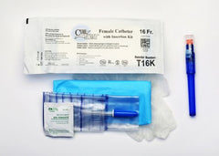 Cure Medical Intermittent Catheter Kit Cure Twist® Female / Straight Tip 16 Fr. Without Balloon