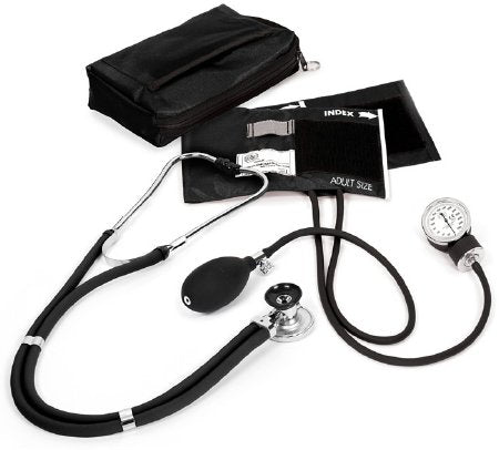 Prestige Medical Aneroid Sphygmomanometer Combo Kit Combo Kit Size Large Nylon Cuff Sprague Rappaport Stethoscope