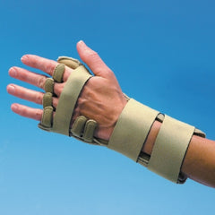 Patterson Medical Supply Wrist Splint Comforter™ Fabric / Metal / Neoprene Right Hand Beige Small