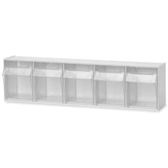 Market Lab Inc Storage Bin Unit MarketLab White Polystyrene 5-1/4 X 6-1/2 X 23-1/2 Inch - M-1035046-3330 - Each