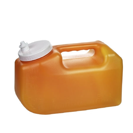 Simport Scientific 24 Hour Urine Specimen Collection Container Urisafe® 4-1/2 X 6-1/4 X 9-5/8 Inch Polyethylene 3,000 mL (101 oz.) Screw Cap Unprinted NonSterile