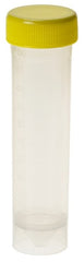 Simport Scientific Storage and Transport Tube Conical Bottom, Skirted Plain 30 X 115 mm 50 mL Yellow Screw Cap Polypropylene Tube