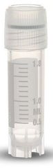 Simport Scientific Cryovial® Cryogenic Tube Round Bottom Plain 12.5 X 47 mm 2 mL Without Color Coding Screw Cap Polypropylene Tube