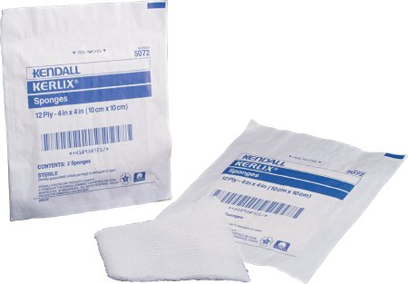 Cardinal USP Type VII Fluff Dressing Kerlix™ Fluff Dried Woven Gauze 12-Ply 4 X 4 Inch Square NonSterile