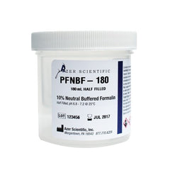 Azer Scientific Prefilled Formalin Container Polypropylene 90 mL Fill in 180 mL (6 oz.) Screw Cap Warning Label NonSterile