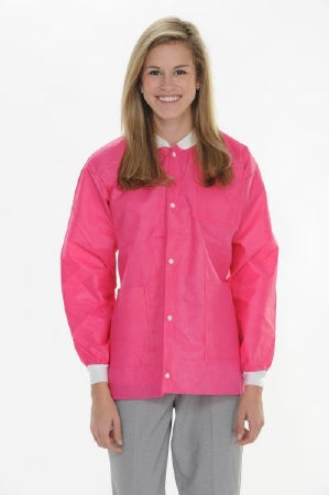 Valumax International Lab Jacket ValuMax® Extra-Safe™ Hot Pink Medium Hip Length Limited Reuse