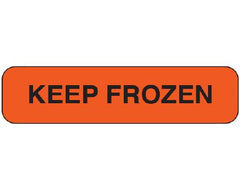 Pre-Printed Label Shamrock Auxiliary Label Red Vac KEEP FROZEN Black Temperature Control 5/16 X 1-1/4 Inch
