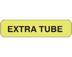 Shamrock Scientific Pre-Printed Label Shamrock Advisory Label Chartreuse Vac EXTRA TUBE Black Alert Label 5/16 X 1-1/4 Inch - M-1036539-2820 - Roll of 1