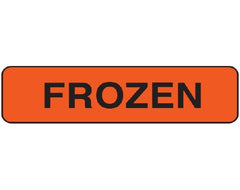 Shamrock Scientific Pre-Printed Label Shamrock Auxiliary Label Red Vac FROZEN Black Temperature Control 5/16 X 1-1/4 Inch - M-1036540-2899 - Roll of 1
