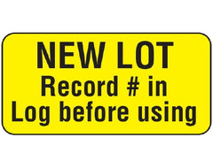 Shamrock Scientific Pre-Printed Label Shamrock Safety Data Yellow New Lot 3/4 X 1-1/2 Inch - M-1036544-2358 - Roll of 1