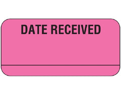 Shamrock Scientific Pre-Printed / Write On Label Shamrock Communication Fill In Pink Vac DATE RECEIVED / _____ Black Quality Control Label 3/4 X 1-1/2 Inch - M-1036546-1432 - Roll of 1