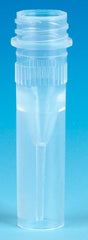 Globe Scientific Microcentrifuge Tube Conical Bottom, Skirted Plain 500 µL Without Color Coding Screw Cap Polypropylene Tube