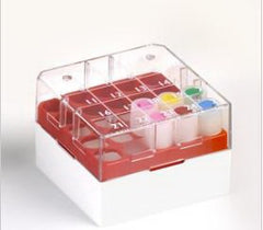 Globe Scientific Cryo Storage Box BioBOX™ 52 X 76 X 76 mm Red Polycarbonate 25 Vial Capacity