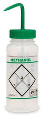 Market Lab Inc Safety Wash Bottle Methanol Label LDPE 500 mL (16 oz.)