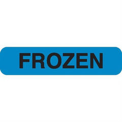 Market Lab Inc Pre-Printed Label Laboratory Use Blue Paper FROZEN Black Temperature Control 37-100 X 11-31/50 Inch - M-1036900-2666 - Roll of 1