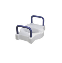 Fabrication Enterprises Raised Toilet Seat with Arms 4 Inch Height White