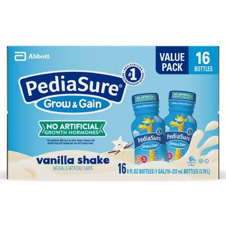 Abbott Nutrition Pediatric Oral Supplement PediaSure® Grow & Gain Vanilla Flavor 8 oz. Bottle Ready to Use