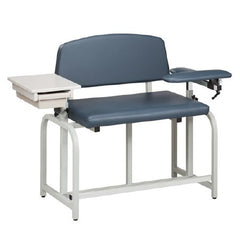 Clinton Industries Blood Drawing Chair Lab X Series Bariatric Extra Tall Padded Flip Up Arm Warm Gray - M-1038401-2470 - Each