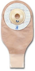 Marlen Manufacturing Ostomy Pouch UltraLite™ One-Piece System 9 Inch Length 1-1/8 Inch Stoma Drainable Shallow Convex, Pre-Cut