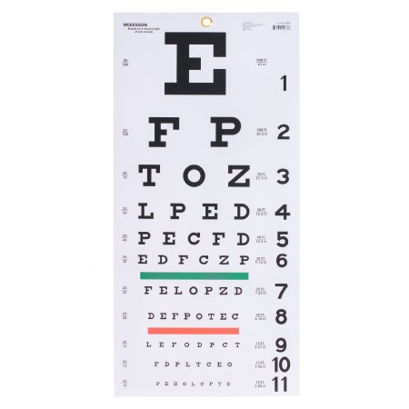 Eye Chart McKesson 20 Foot Measurement Acuity Test