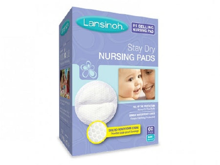 Lansinoh Lab Nursing Pad Lansinoh® Stay Dry One Size Fits Most Quilted Cotton Disposable