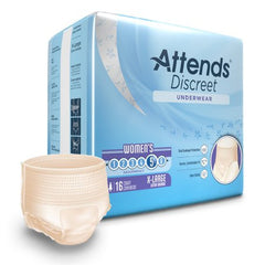 Attends Healthcare Products Female Adult Absorbent Underwear Attends® Discreet Pull On with Tear Away Seams X-Large Disposable Heavy Absorbency - M-1039112-1449 - Bag of 16